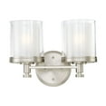 thumbnail image 1 of Nuvo 60-4642 - Decker - 2 Light Vanity Fixture w/ Clear &amp; Frosted Glass, 1 of 7