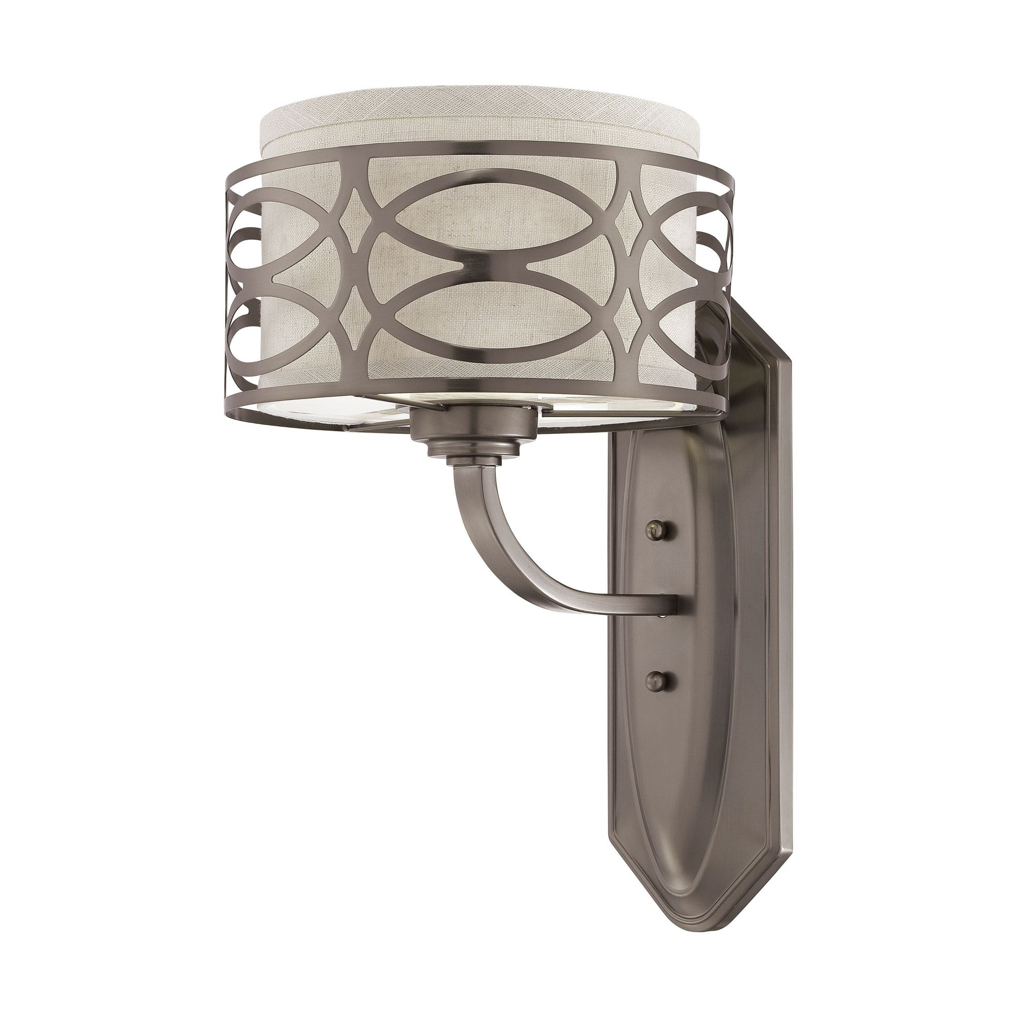 Harlow 14'' Bronze Drum Shade Vanity Light Fixture