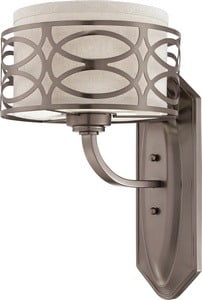 Harlow 14'' Bronze Drum Shade Vanity Light Fixture