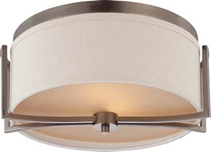 Hazel Bronze Glass 2-Light Flush Dome Fixture