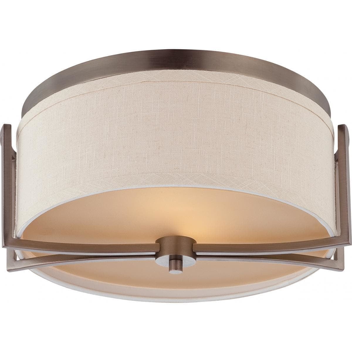 Hazel Bronze Glass 2-Light Flush Dome Fixture