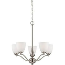 Nuvo 60-5035 - Patton - 5 Light Chandelier (Arms Up) w/ Frosted Glass