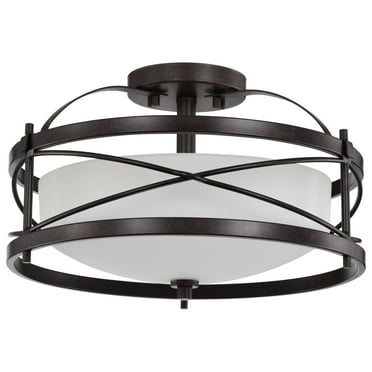 Nuvo 60-5335 - Ginger - 2 Light Semi Flush w/ Etched Opal Glass