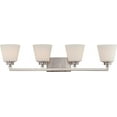 thumbnail image 1 of Nuvo 60-5454 - Mobili - 4 Light Vanity Fixture w/ Satin White Glass, 1 of 2