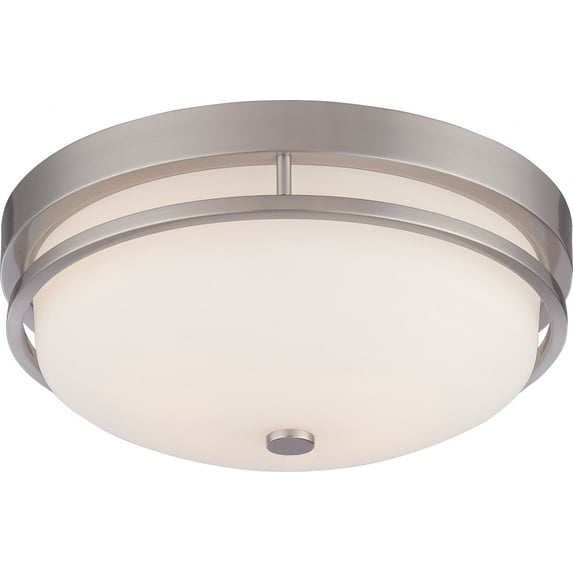 Nuvo 60-5486 - Nevel - 2 Light Flush Fixture w/ Satin White Glass
