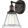 thumbnail image 1 of Nuvo 60-5512 - Vintage - 1 Light Sconce w/Clear Glass - Vintage Lamp Included, 1 of 23