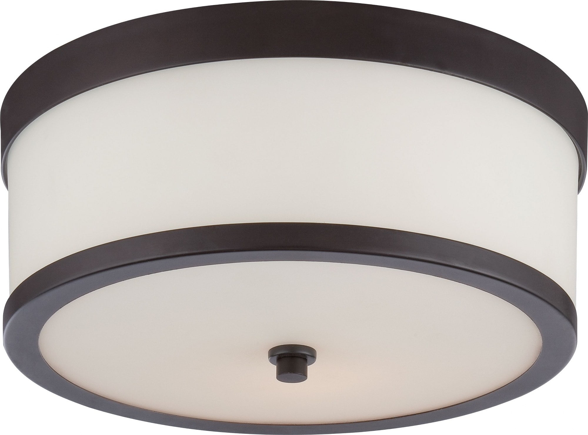 Celine Etched Opal Glass 13'' Venetian Bronze Flush Mount Light