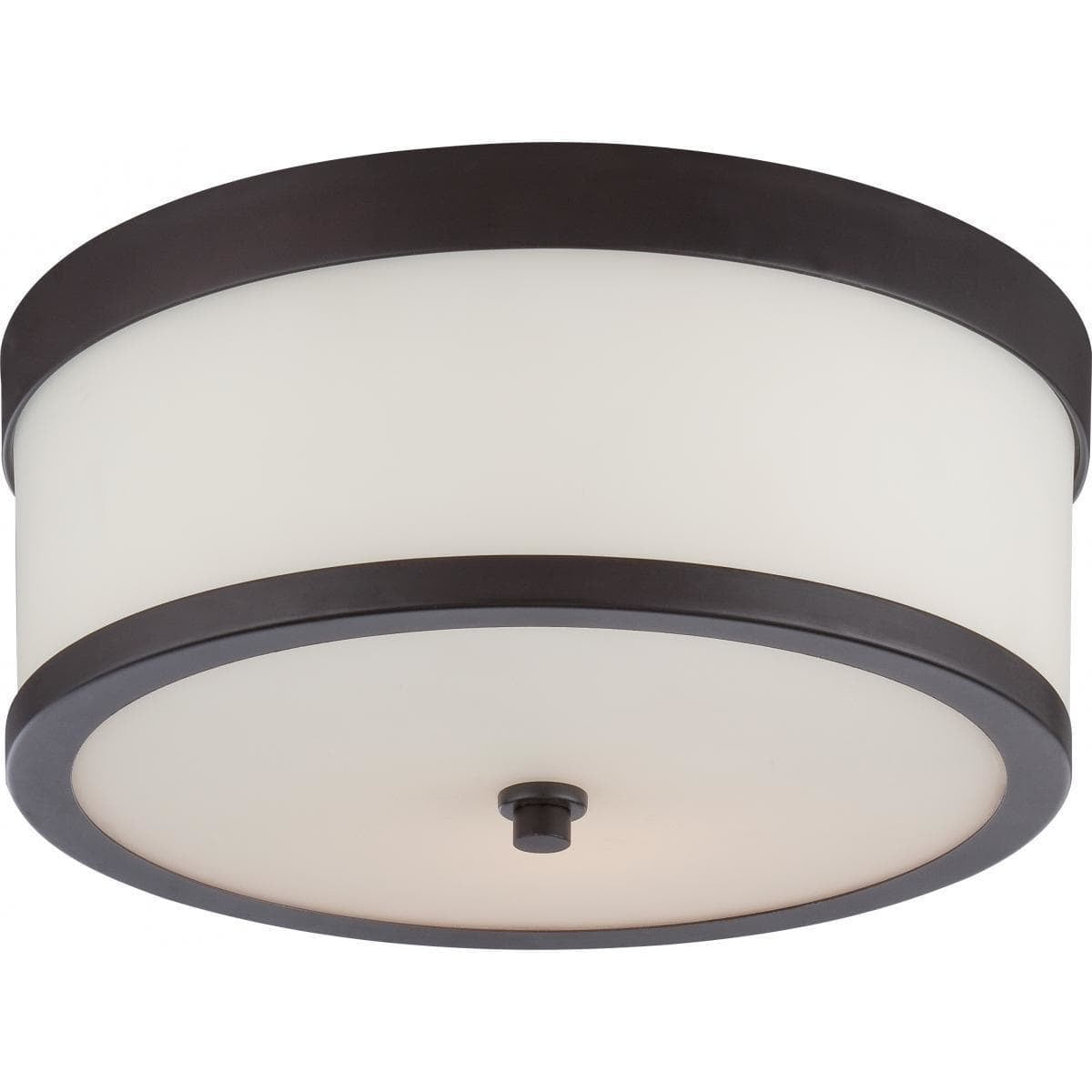Celine Etched Opal Glass 13'' Venetian Bronze Flush Mount Light
