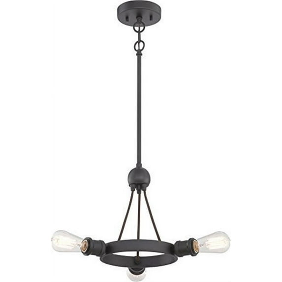 Nuvo 60-5723 - Paxton - 3 Light Semi Flush Fixture - Includes 40W A19 Vintage Lamp