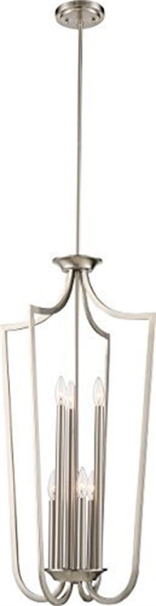 Elegant Brushed Nickel 6-Light LED Pendant for Indoor/Outdoor