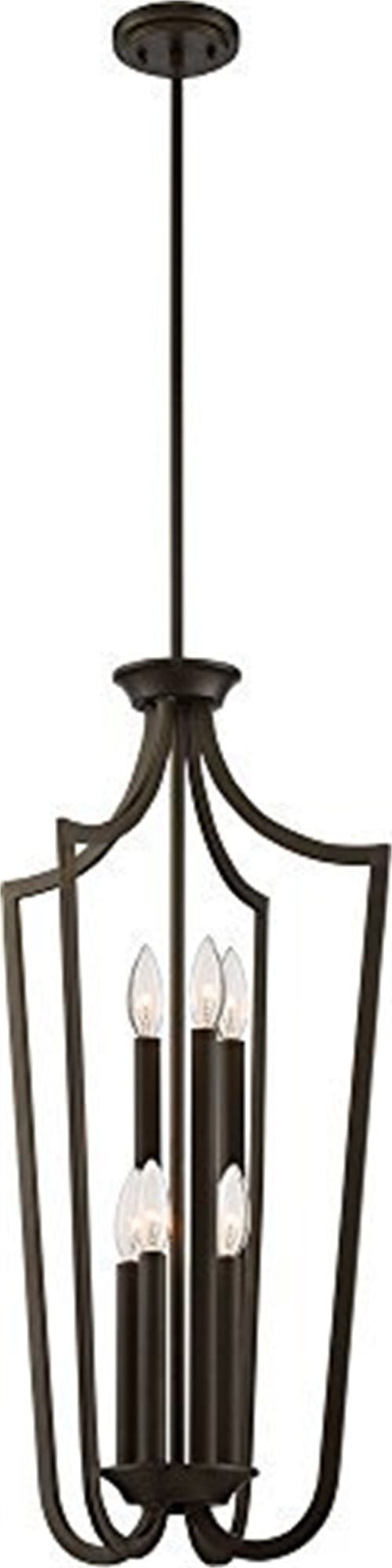 Laguna Bronze 6-Light Caged Pendant Chandelier