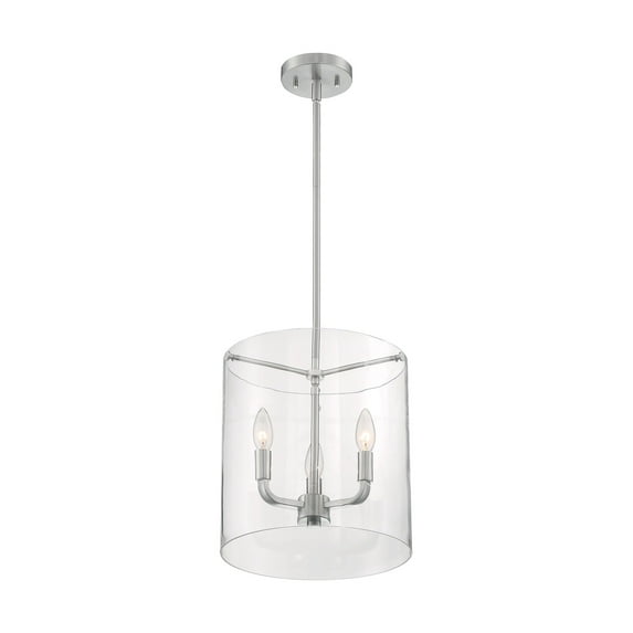 60/7177-Nuvo Lighting-Sommerset-3 Light Pendant in Modern/Contemporary Style-11.75 Inches Wide by 12.88 Inches High-Brushed Nickel Finish