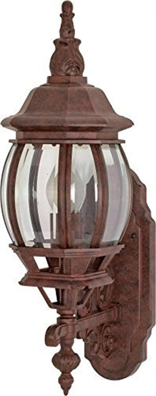 Classic Bronze 20" Outdoor Lantern Wall Sconce, Direct Wired