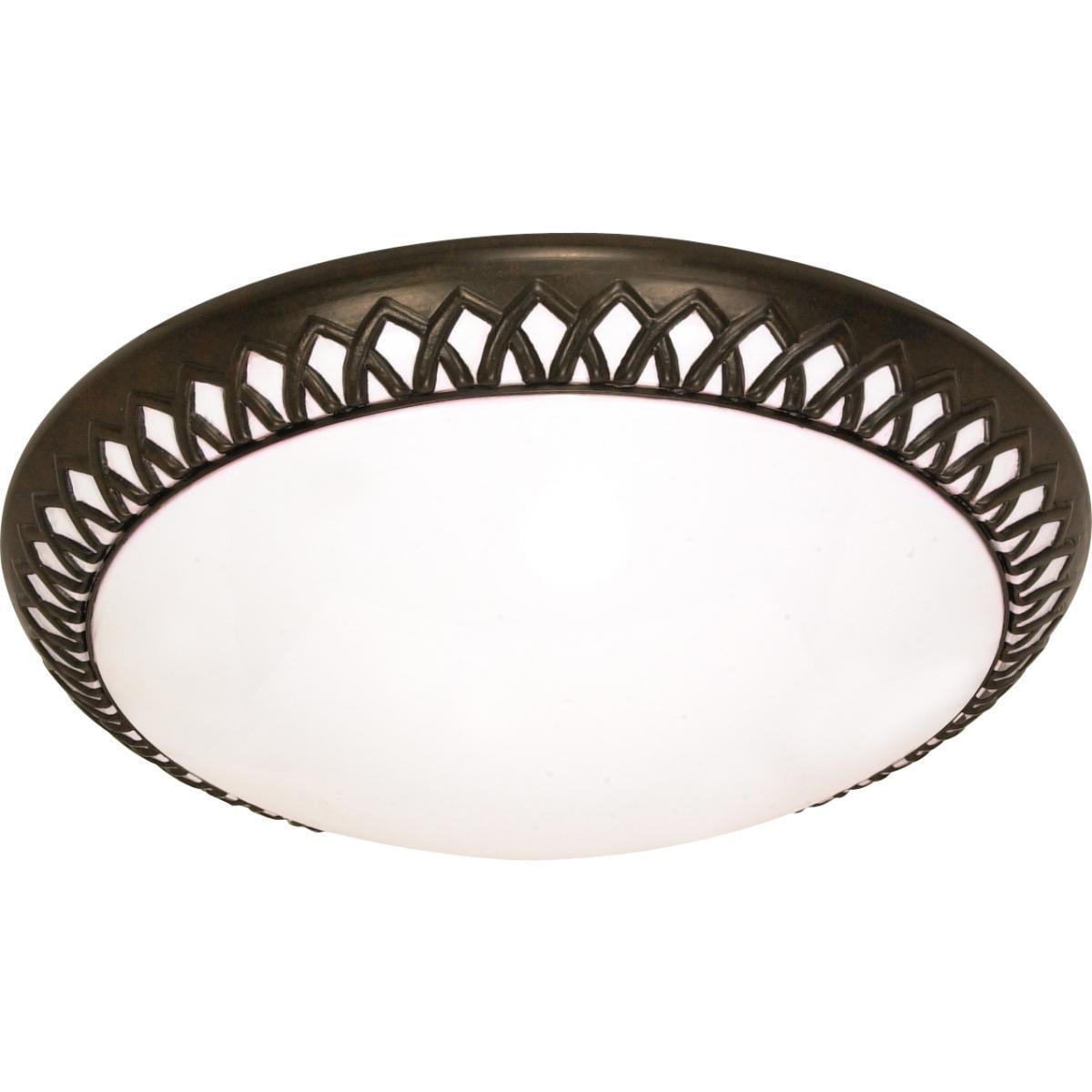 Rustica Old Bronze 17" Energy-Efficient Indoor/Outdoor Flush Mount