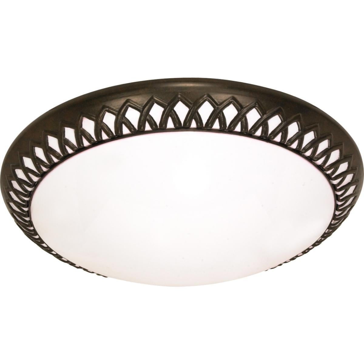 Rustica Old Bronze 17" Energy-Efficient Indoor/Outdoor Flush Mount