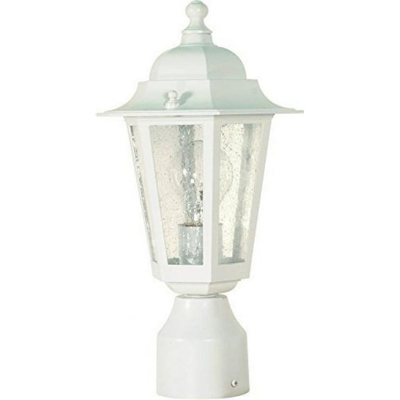 Nuvo 60-994 - Cornerstone - 1 Light - 14" - Post Lantern - w/ Clear Seed Glass