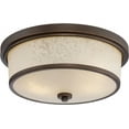 thumbnail image 1 of Nuvo 62-643 - Diego - LED Outdoor Flush Fixture w/ Satin Amber Glass, 1 of 2