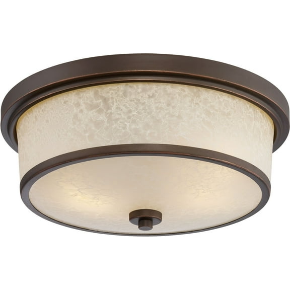 Nuvo 62-643 - Diego - LED Outdoor Flush Fixture w/ Satin Amber Glass