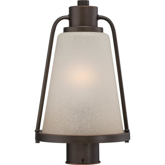 Nuvo 62-684 - Tolland - LED Outdoor Post w/ Champagne Linen Glass