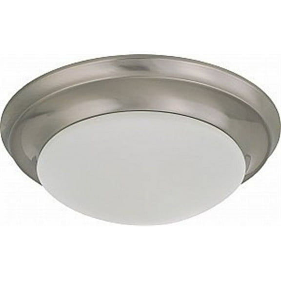 Nuvo 62-786 - LED Light Fixture; 12" Flush Mounted; Frosted Glass; Brushed Nickel Finish; 110-277 Volts