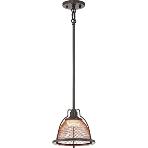 Nuvo 62-886 - Tex Small LED Pendant; Dark Bronze / Copper Mesh Finish