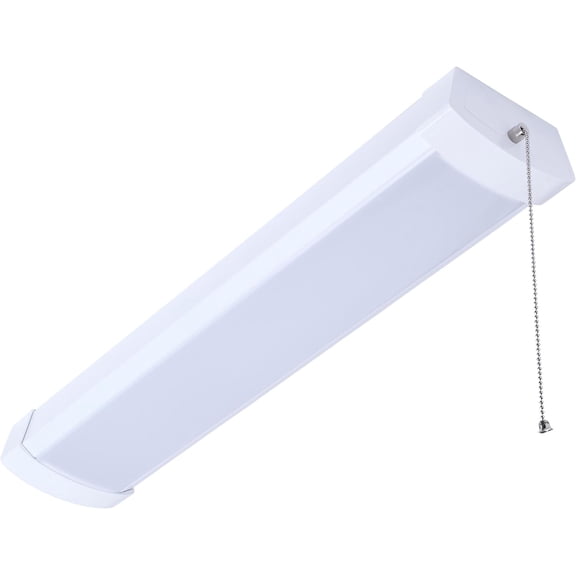 Nuvo 65/1212 LED 2Ft Wrap Linear Ceiling Light with Pull Chain, 20W, CCT Selectable 2700K/3000K/3500K/4000K/5000K, White