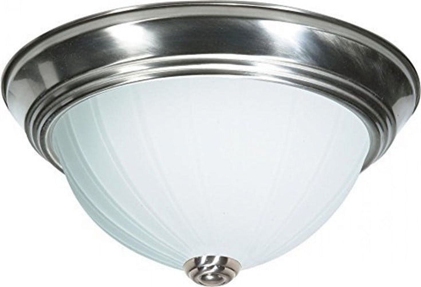 Brushed Nickel 15'' Flush Mount Indoor/Outdoor Ceiling Light