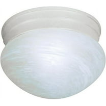 Nuvo 76-612 - 6"MUSHROOM TXT/WHITE ALA/GLASS