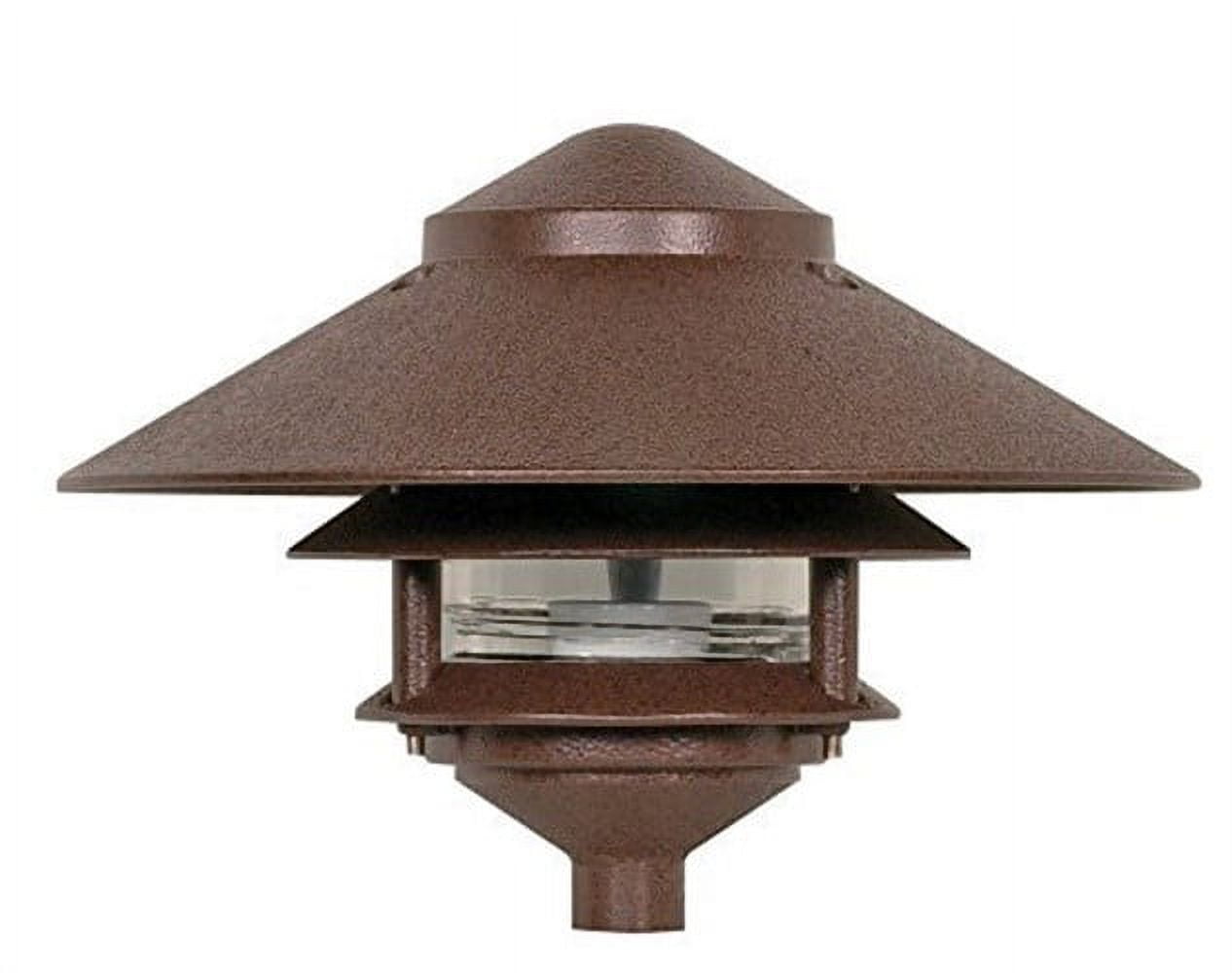 Old Bronze Steel Pagoda Pathway Light with Louvers