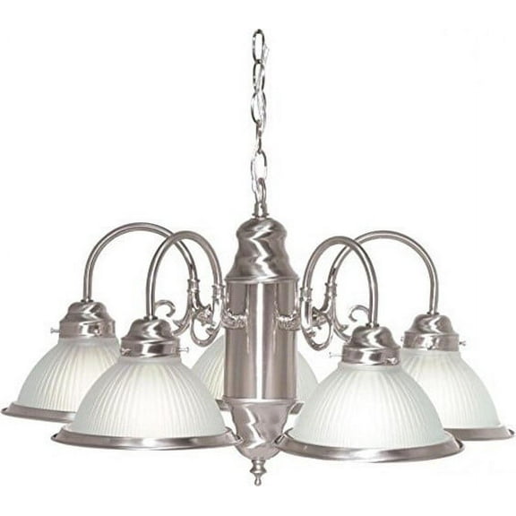 Nuvo 76-695 - 5LT CHAND BR/NIK FROST/GLASS