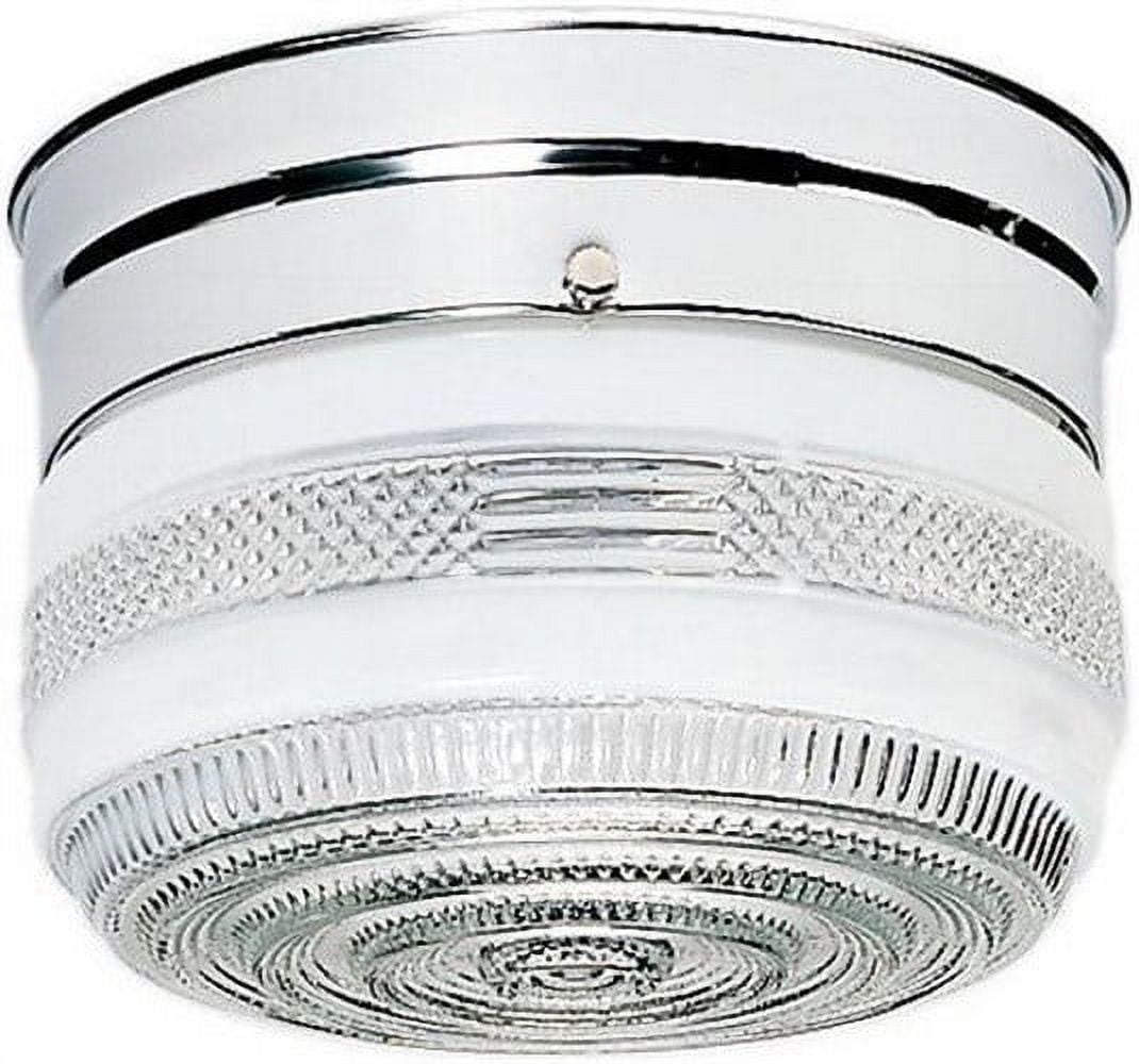 Tony Collection 5'' Polished Chrome Crystal Drum Flush Mount Light
