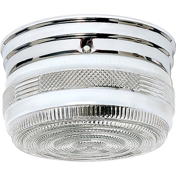 Nuvo 77-101 - 8" DRUM GLASS W/CHROME HOLDER