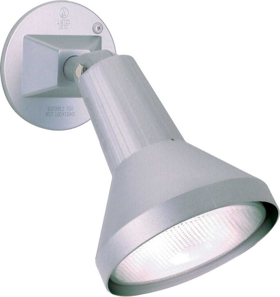 Gray Metal Outdoor Swivel Flood Light