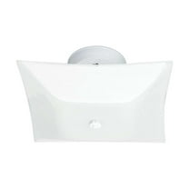 Nuvo 77-824 - 12" WHITE SQ. GLASS/WHITE PAN