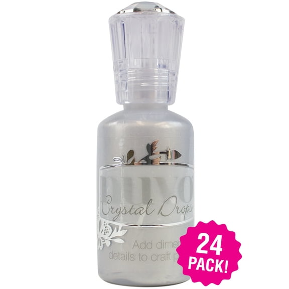 Multipack of 24 - Nuvo Crystal Drops 1.1oz-Metallic Silver Lining