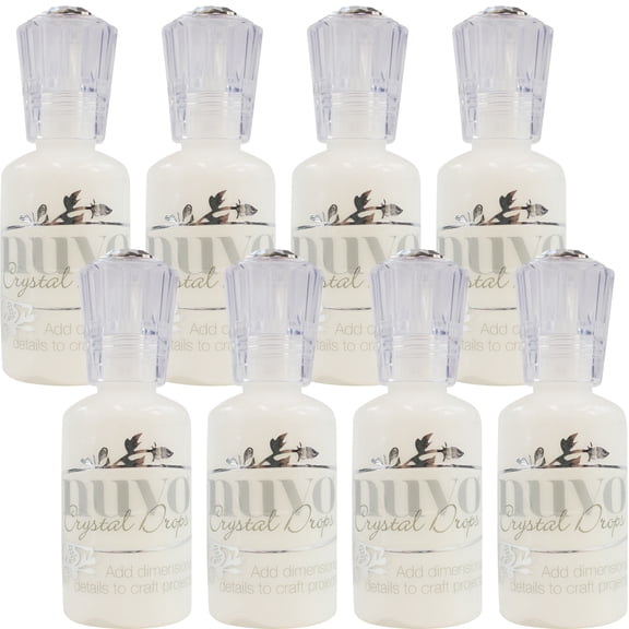 Nuvo Crystal Drops 1.1oz-White, Multipack Of 8