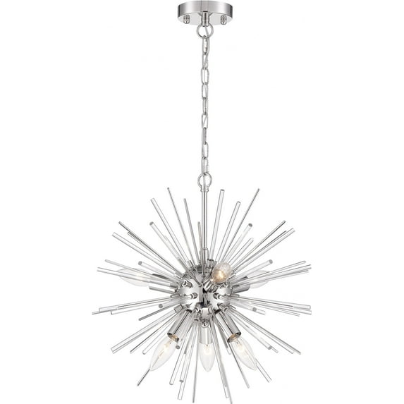 60/6993 Nuvo Lighting Cirrus-8 Light Chandelier-19.5 Inches Wide by 19.5 Inches High-Polished Nickel Finish -Traditional Installation