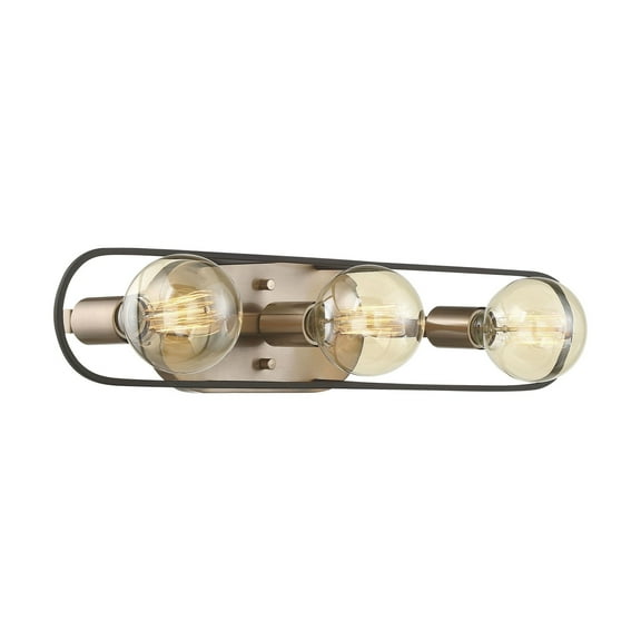 Chassis 3 - Light Copper Brushed Brass/Matte Black Brass Wall Sconce