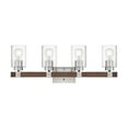 thumbnail image 1 of Arabel 4 - Light Brushed Nickel/Nutmeg Wood Wood Wall Sconce, 1 of 5