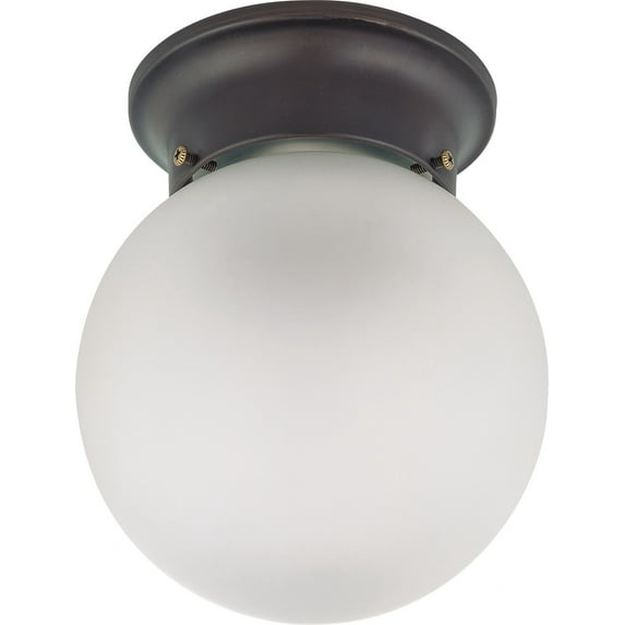 60/6012-Nuvo Lighting-1 Light Ball Flush Mount-6 Inches Wide by 7.25 Inches High-Mahogany Bronze Finish