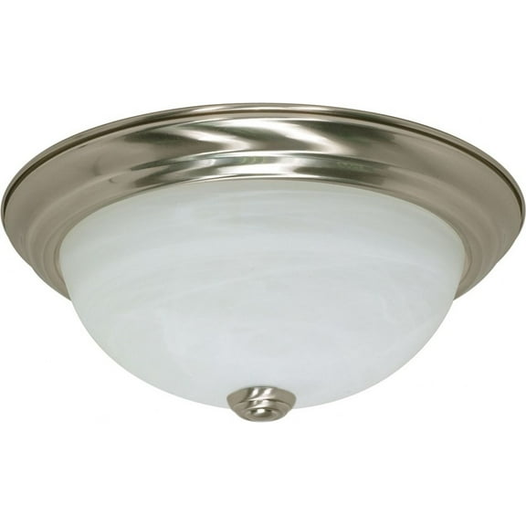 60/6000-Nuvo Lighting-2 Light Flush Mount-11.38 Inches Wide by 4.88 Inches High-Brushed Nickel Finish