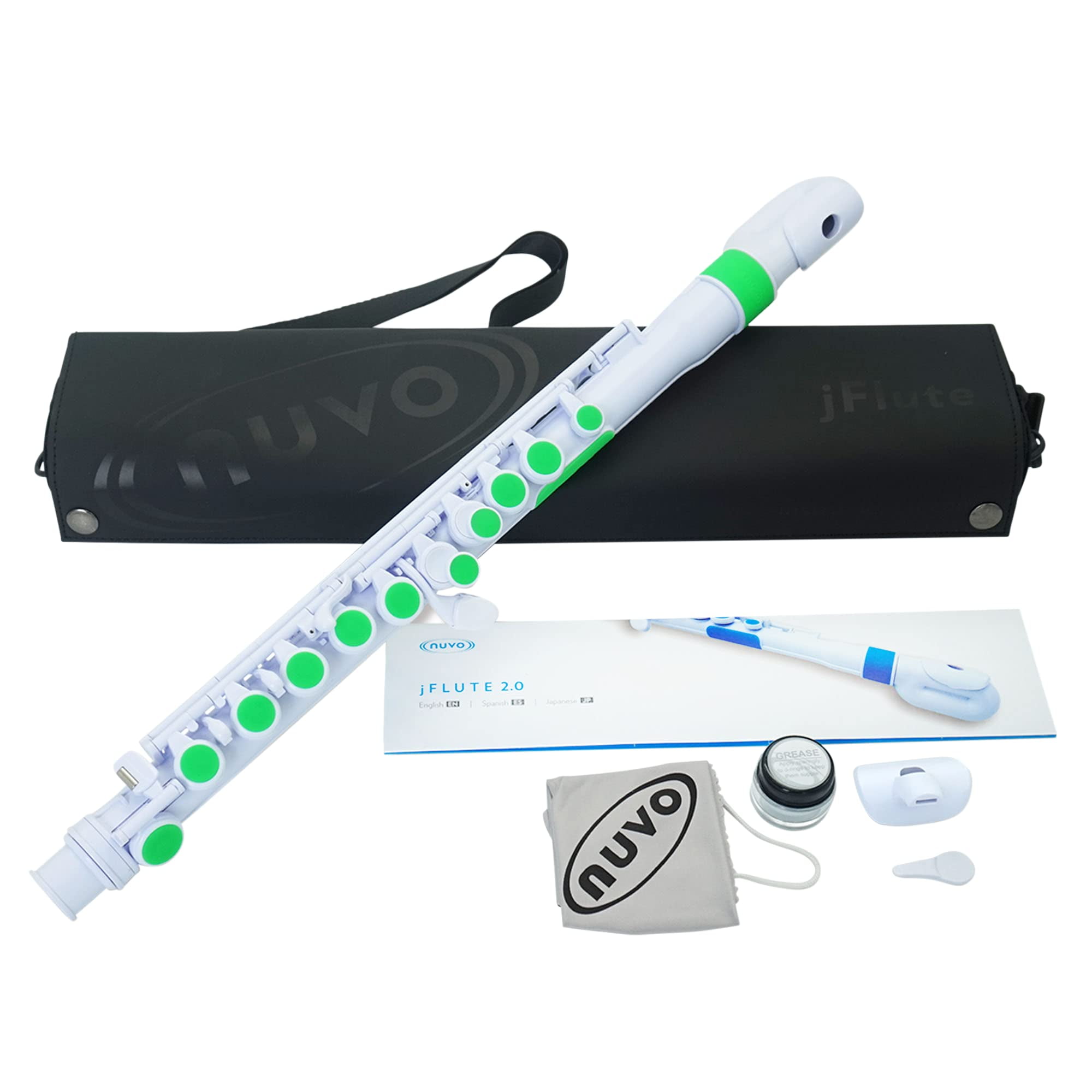 Nuvo Flute, White/Green (N220JFGN) - Walmart.com