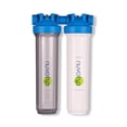 thumbnail image 1 of NuvoH2O 2-Stage Salt-Free Water Filter System with Carbon Filter, Citrus-Based Conditioning, Helps Reduce Scale Build-Up, Improves Water Quality & Taste, Whole Home Duo System, 1 of 9