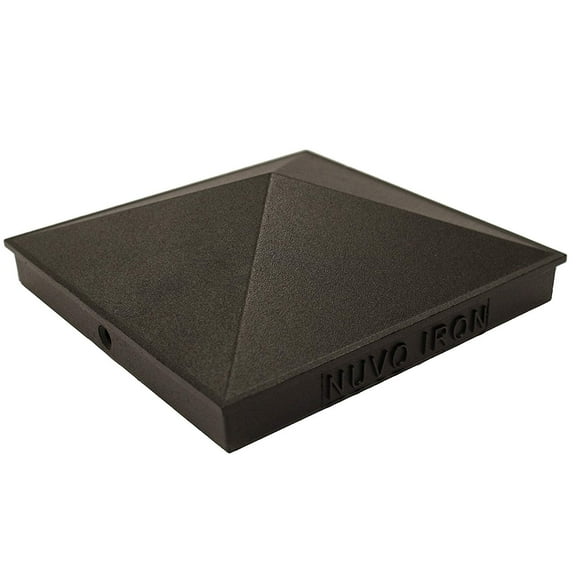 Nuvo Iron Decorative Pyramid Aluminium Post Cap for (True) 6" x 6" Posts - Black