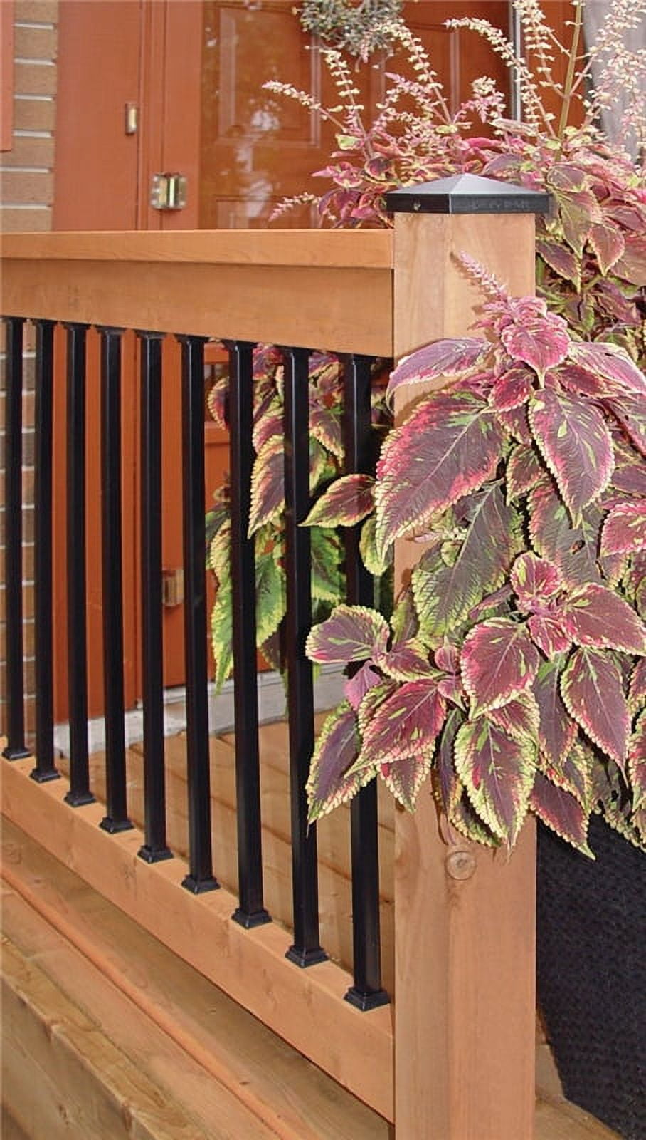 Black Powder Coated Metal Square Baluster Rods for Deck and Stairs