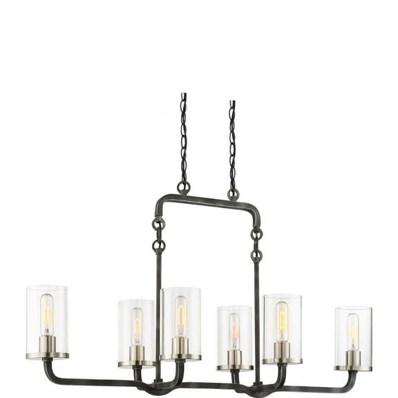 Nuvo Lighting - Sherwood-Six Light Island-14 Inches Wide by 24 Inches High