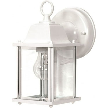 Nuvo Lighting 1 Light; 9 in.; Wall Lantern; Cube Lantern with Clear Beveled Glass
