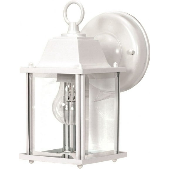 Nuvo 60-636 - 1 Light - 9" - Wall Lantern - Cube Lantern w/ Clear Beveled Glass