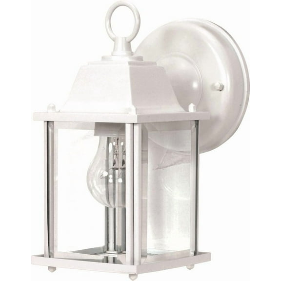 Nuvo 60-636 - 1 Light - 9" - Wall Lantern - Cube Lantern w/ Clear Beveled Glass