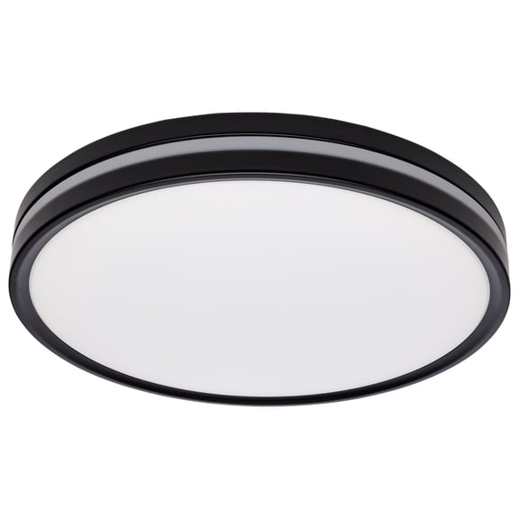 Nuvo Lighting 15 Inch Surface Mount with Night Light 5 CCT Selectable Matte Black Finish - Matte Black